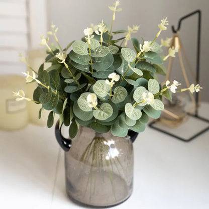 Eucalyptus Stems with Flowers