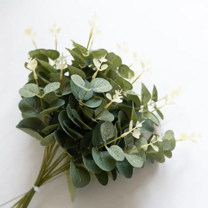 Eucalyptus Stems with Flowers